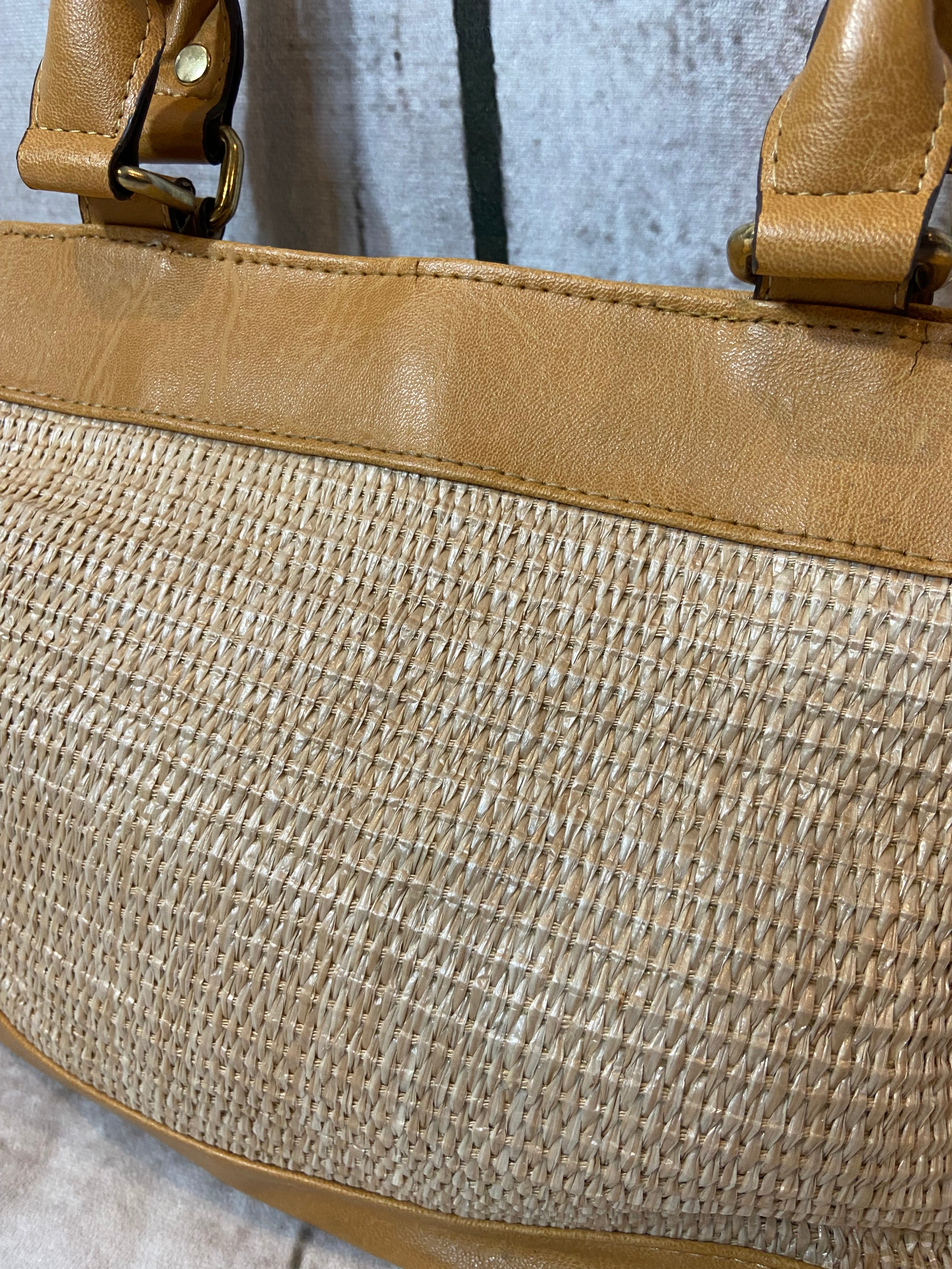 Tan Leather Like Purse