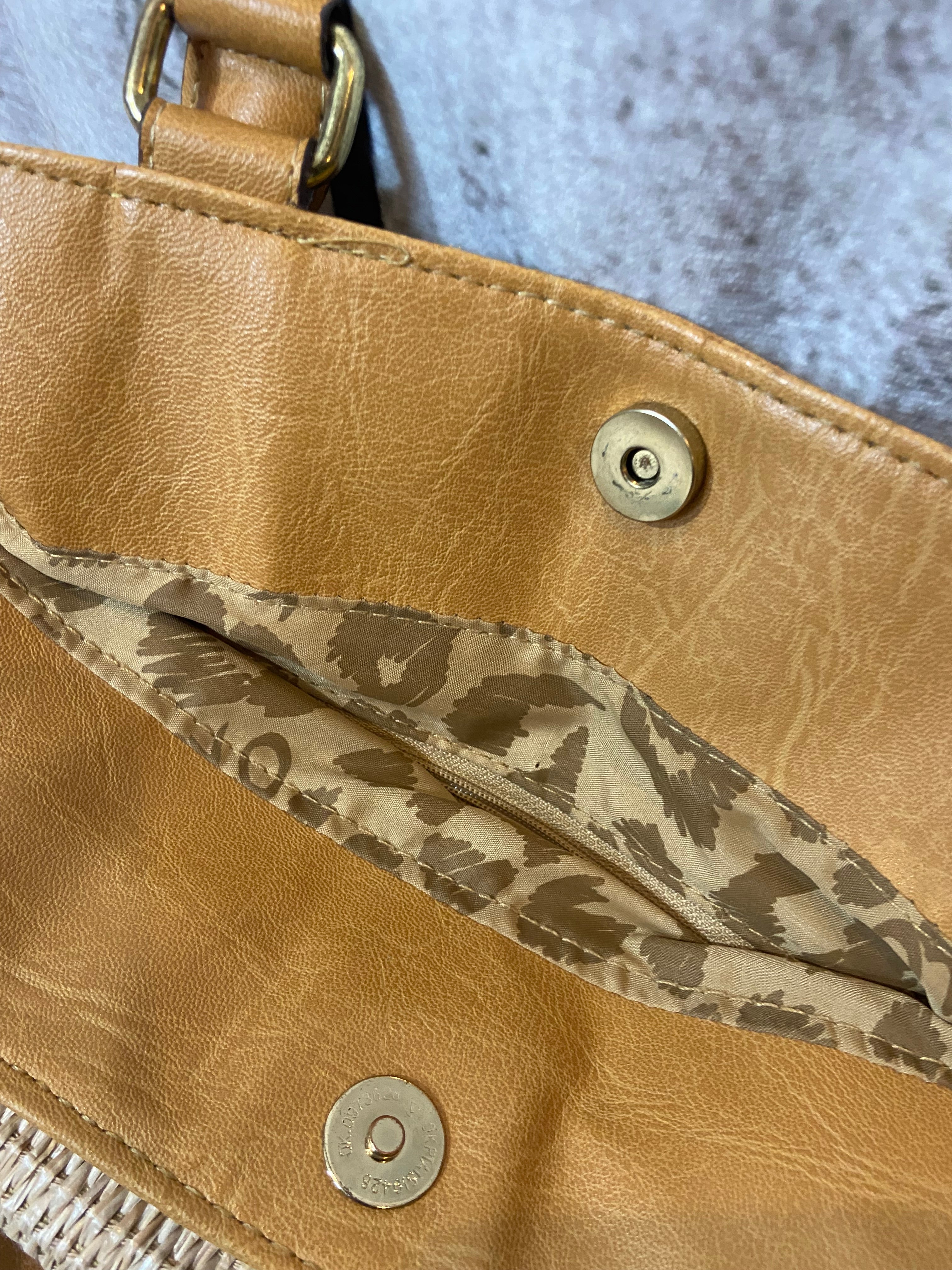 Tan Leather Like Purse