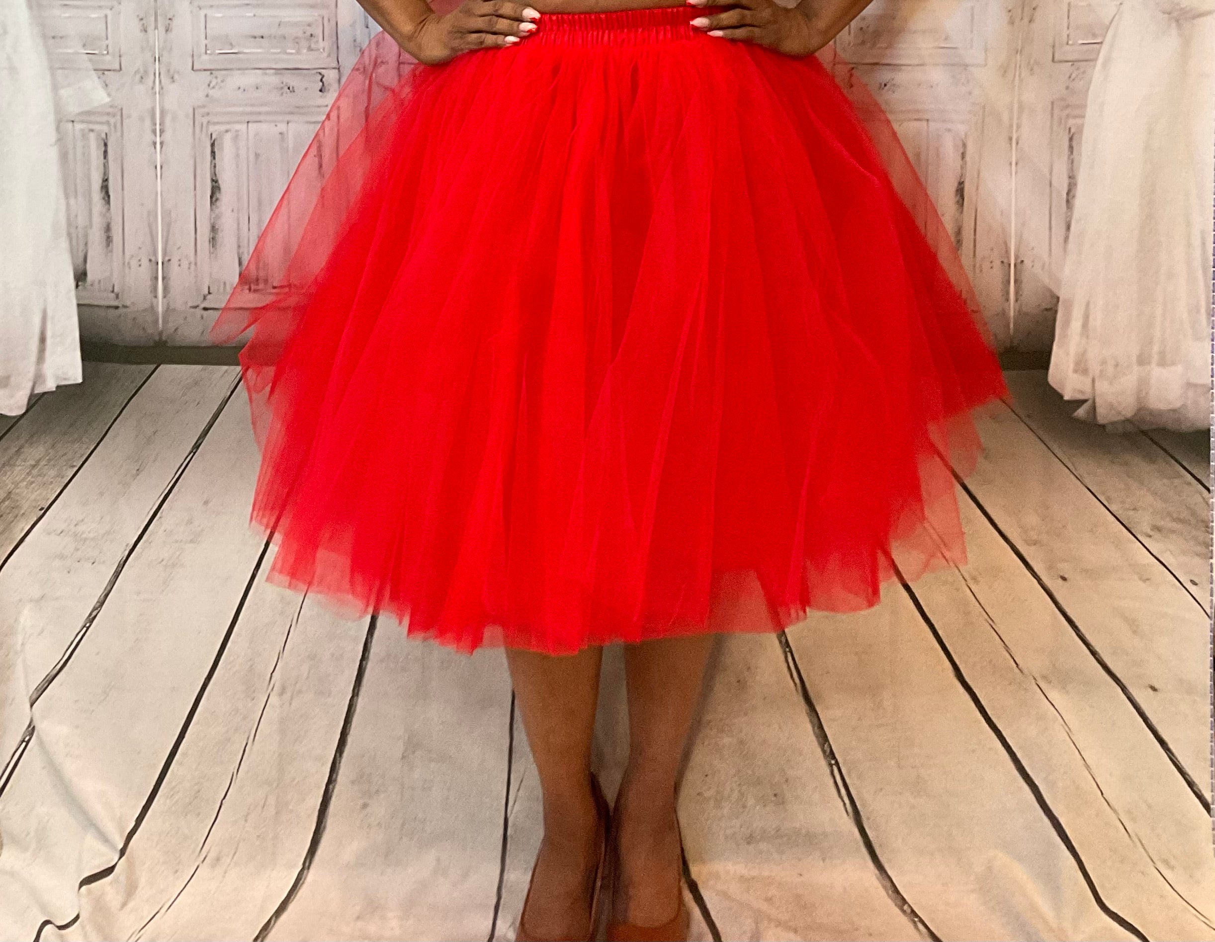 Red Tulle Skirt