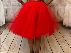 Red Tulle Skirt