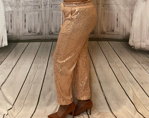 Mauve Sequined Joggers