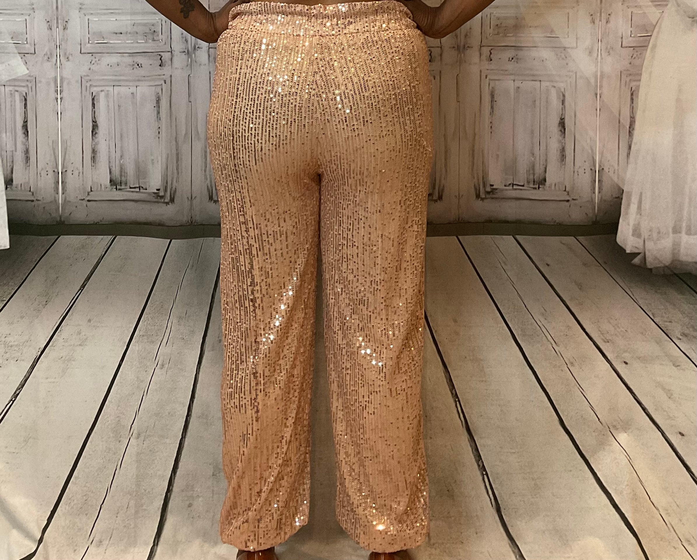 Mauve Sequined Joggers