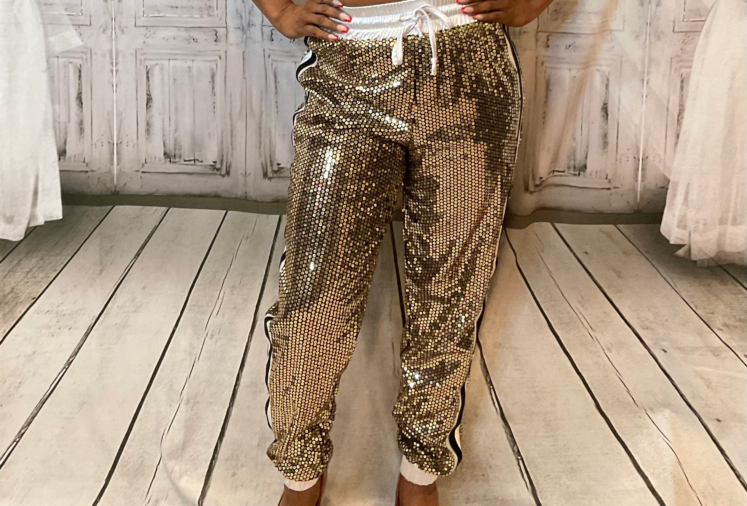 Fashion Nova Sequined Joggers