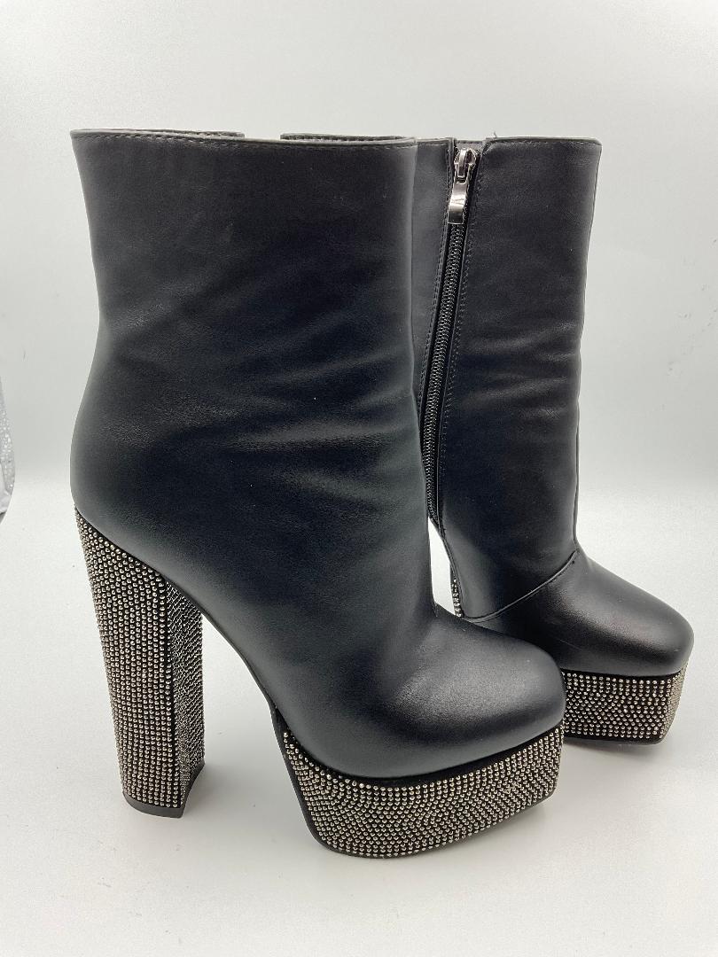 Rhinestone Platform Bootie